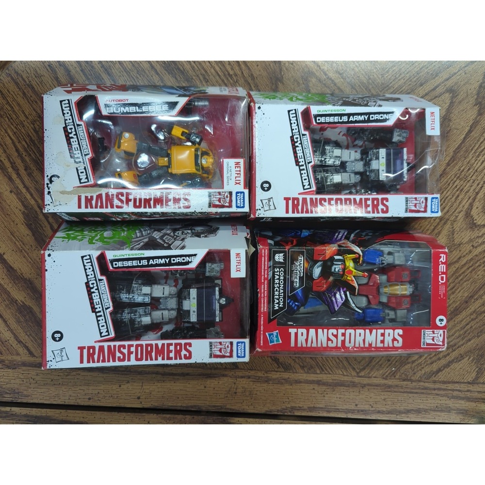 Transformers Netflix War for Cybertron & R.E.D. Action Figures Lot of 4 NEW
